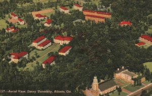 Vintage Postcard Aerial View Emory University Campus Druid Hills Atlanta Georgia