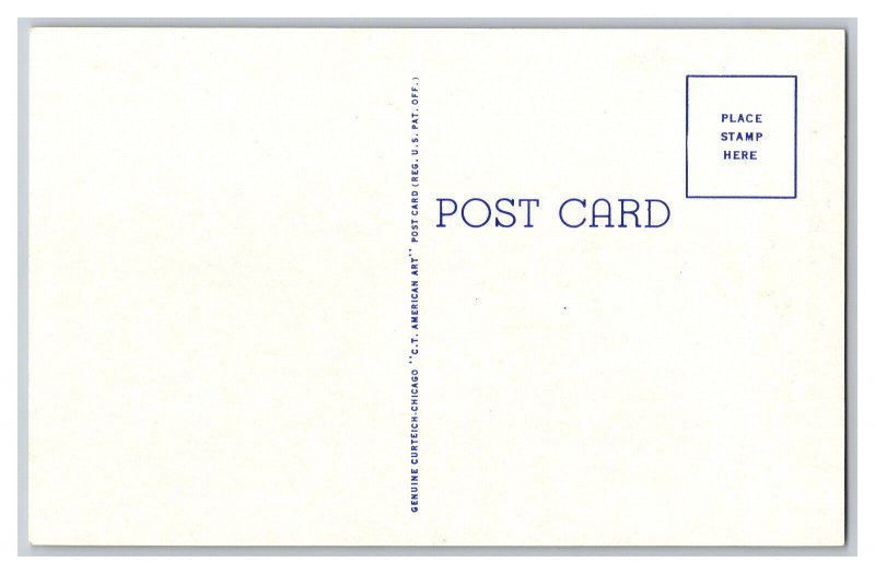 Vintage Postcard KS Post Office Parsons Kansas