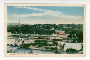 MA -  Turners Falls. Bird's Eye View   (crease)
