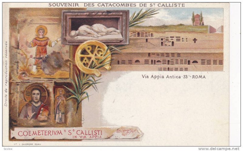 AS: R. Cavi, Souvenir Des Catacombes De St. Calliste, Via Appia Antica 33, Ro...