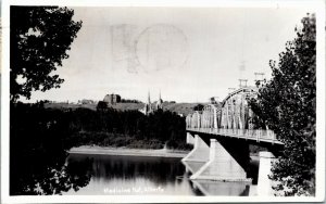 RPPC AB Medicine Hat South Saskatchewan River & St. Patrick's Church 1947 K48