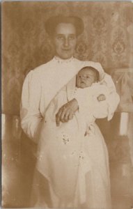 RPPC Mother with New Baby Postcard G25