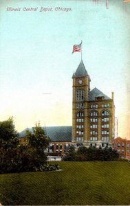 Illinois Chicago Illinois Central Depot 1910