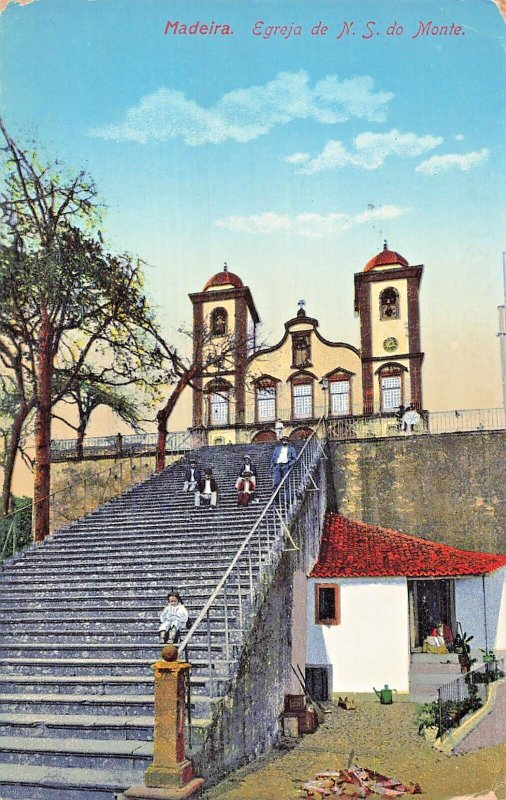 MADEIRA PORTUGAL~EGREJA de N S de MONTE POSTCARD