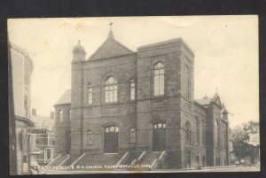 THOMPSONVILLE CONNECTICUT CT ROMAN CATHOLIC CHURCH VINTAGE POSTCARD