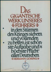 3rd Reich Germany Hitlers Gigantic Work Goebbels Wochenspruche der NSDAP P 82269