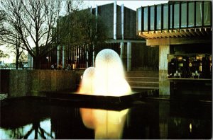 Vintage Christchurch Town Hall & Ferrier Fountain Postcard New Zealand CF8
