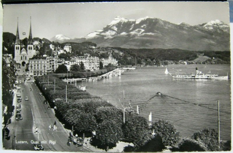 Switzerland Luzern Quai mit Rigi - unposted