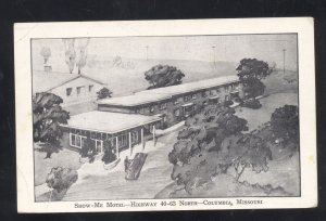 COLUMBIA MISSOURI WHOW-ME MOTEL VINTAGE MO. ADVERTISING POSTCARD