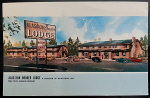 Vintage Postcard 1960's Alas/Kon Border Lodge, Mile 1202, Alaska Highway (AK)