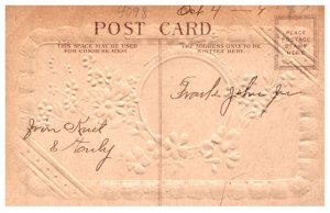 Birthday   Country scene , embossed