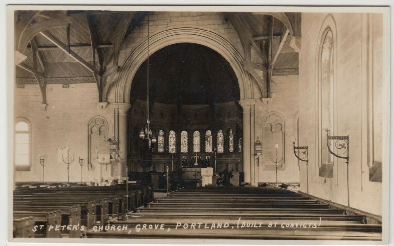 Dorset; St Peter's Church, Grove, Portland, RP PPC, Unposted, c 1920's