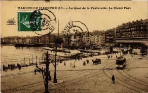 CPA MARSEILLE Le Quai de la Fraternite. Le Vieux Port (445317)