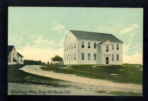 Amesbury, Massachusetts/MA/Mass Postcard, Rocky Hill Church 1785