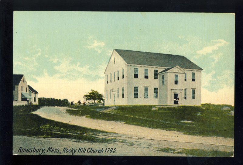 Amesbury, Massachusetts/MA/Mass Postcard, Rocky Hill Church 1785