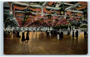 CRANSTON, RI Rhode Island ~ Ballroom at RHODES on the PAWTUXET  c1910s  Postcard