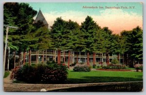 Vintage New York Postcard - Adirondack Inn  Sacandaga Park   1909