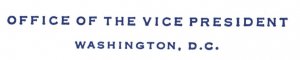 VINTAGE OFFICIAL STATIONERY OFFICE OF THE VICE-PRESIDENT WASHINGTON DC TO CANADA