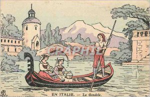 Old Postcard The Gondola In Italy