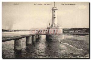 Old Postcard Lighthouse Bayonne The View bar to Boucau