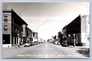 J90/ Miles City Montana RPPC Postcard c1940s Main Street Stores  664