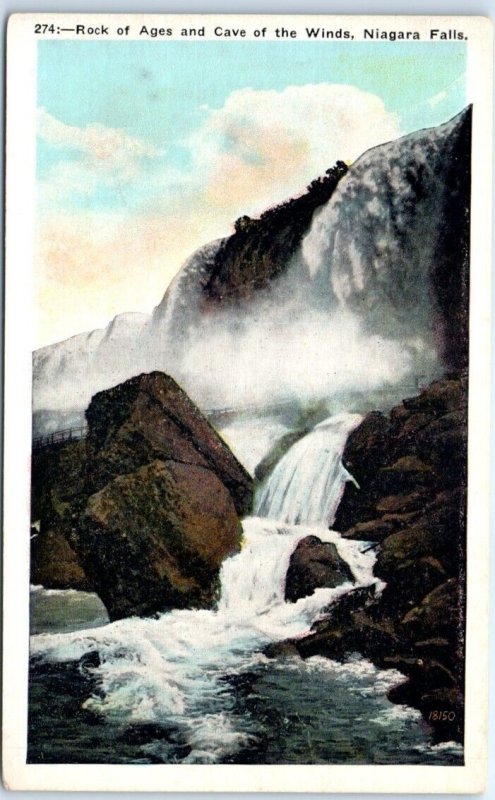 Postcard - Rock of Ages and Cave of the Winds - Niagara Falls, New York
