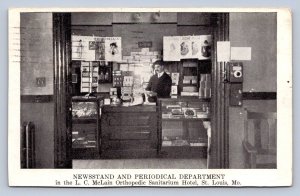 JH4/ Missouri Postcard c1910 McClain Hotel Newsstand Department Interior 128