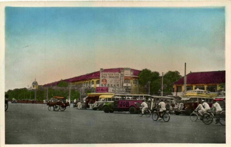 CPA AK VIETNAM SAIGON - La Station d'autobus (60230)