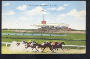 ATLANTIC CITY NEW JERSEY NJ HORSE RACING RACE TRACK VINTAGE POSTCARD