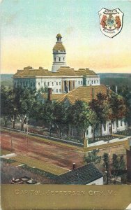 United States Jefferson City Capitol embossed postcard