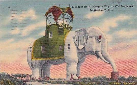 New Jersey Atlantic City Elphant Hotel Margate City 1940