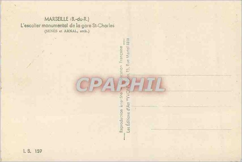 Modern Postcard Marseille (B R) The Staircase Monument Gare St Charles (Senes...