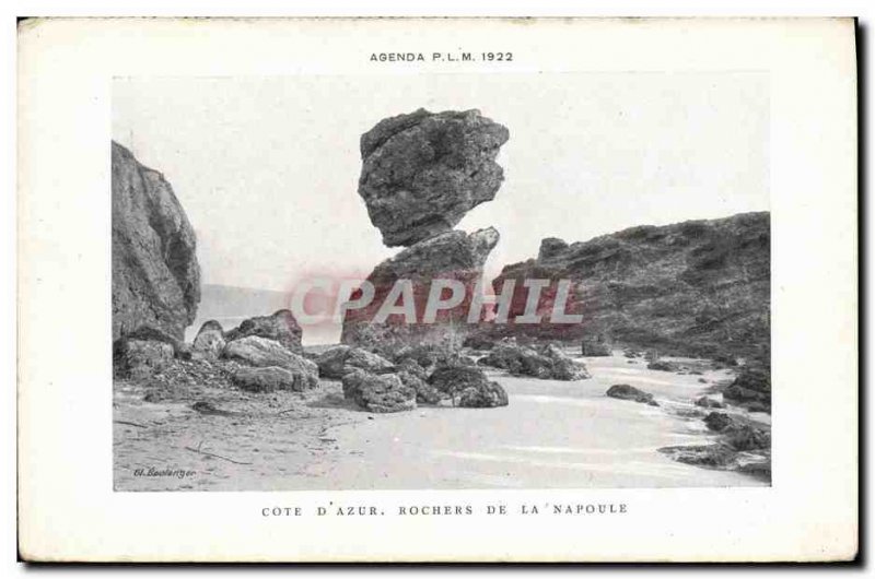 Old Postcard Rocks of Napoule