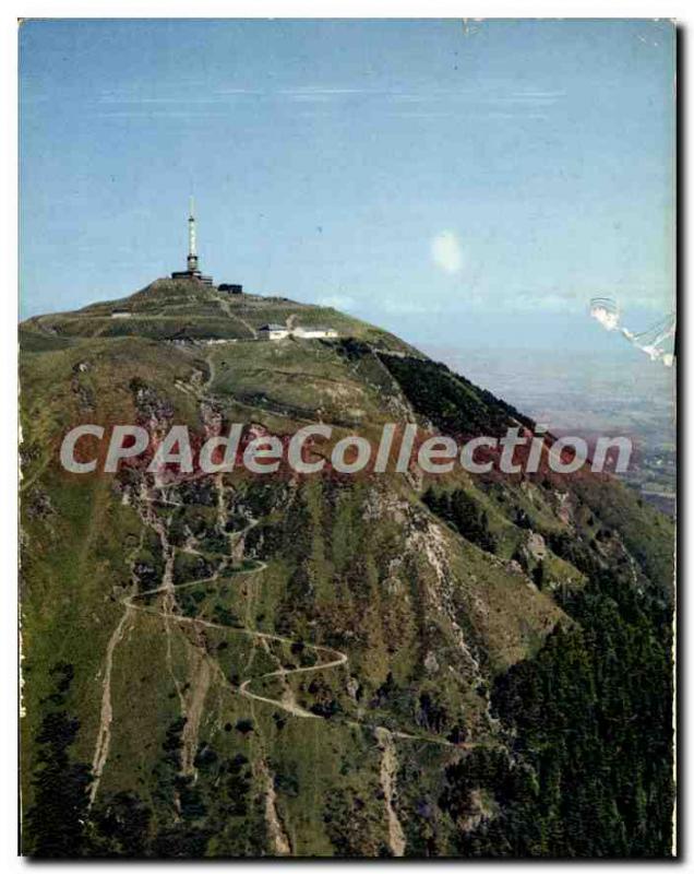 Modern Postcard Picturesque Auvergne Puy de Dome Aerial view on the old Roman...