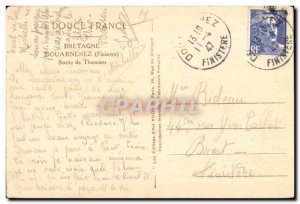 Old Postcard Bretangne ​​Douarnenez (Finistere) Output tuna vessels