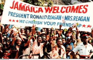 Jamaica Welcomes President Ronald Reagan and Mrs Reagan 1982