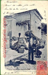 ah2853 - BRAZIL - VINTAGE POSTCARD Postal Antigua - Rio de Janeiro-Costumes-1900