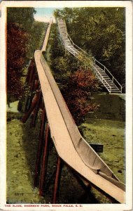 The Slide, Sherman Park, Sioux Falls SD c1920 Vintage Postcard P75