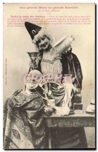 Old Postcard Desperate great remedies by little Albertine Against hair loss (...