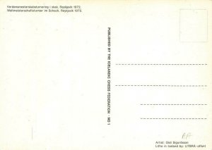 Reykjavik Island Boris Spassky vs Robert J. Fischer 1972 Chess Match Postcard