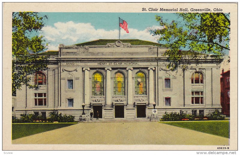 St. Clair Memorial Hall, GREENVILLE, Ohio, 20-30s