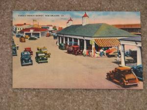 Famous French Market, New Orleans, unused vintage card