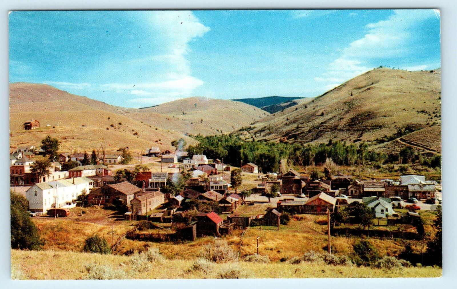VIRGINIA CITY, MT Montana BIRDSEYE Famous Historic MINING TOWN c1950s