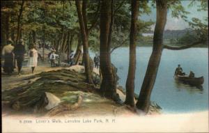 Canobie Lake Park NH Lover's Walk c1905 Postcard