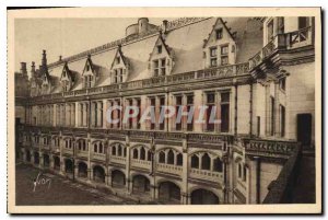 Old Postcard Chateau de Pierrefonds Oise Colonnade of the Honor Court