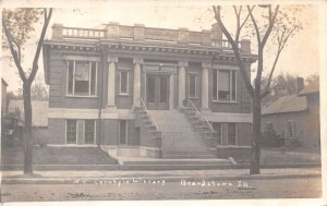 Beardstown Illinois Carnegie Library Real Photo Vintage Postcard AA69855