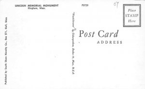 Lincoln Memorial monument Hingham, Massachusetts, USA
