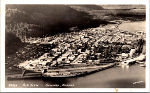 Real Photo Postcard Air View of Seward, Alaska