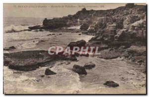 Old Postcard Royan Cote d'Argent Vallieres rising Maree Rocks