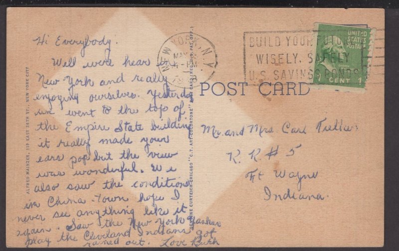 Ne York City - Rockefeller Center pm1948 - Linen